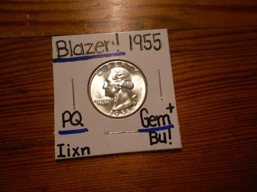1955 Washington Quarter Gem BU+ BLAZER!!!! PQ!!!! EYE APPEAL++++++
