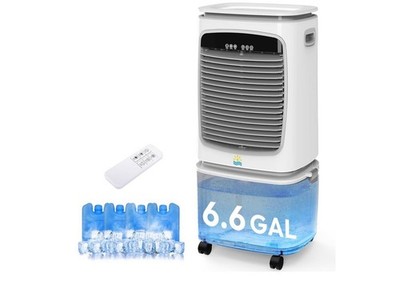 Gal Evaporative Cooler AC Fan w/ 120° Oscillation, Remote,