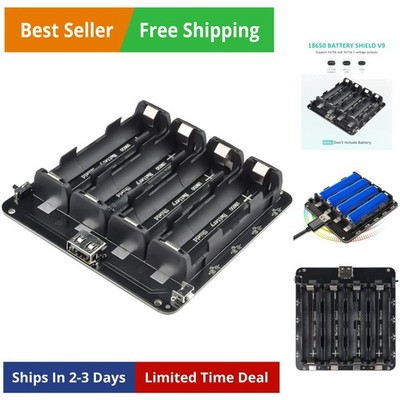 18650 Battery Holder Four Li-ion V9 Battery Shield Micro USB 5V/3A 3V/1A Powe...