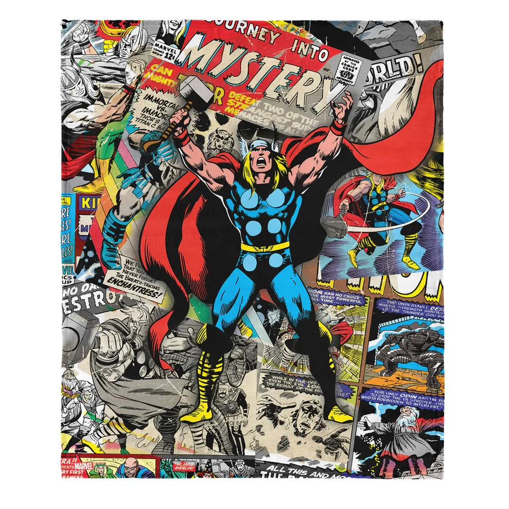 Disney Marvel Thor Comic Cozy Fleece Blanket