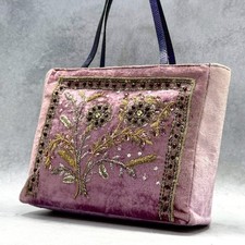 ETRO Floral Velvet Mini Tote Bag Purple Pink ...