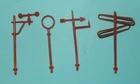 Set 4 Old 1950's MARX  ANTENNAS For Cape Canaveral Playset etc