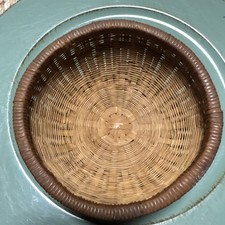 VTG Small Pine Needle Basket 5.75 Inches Wide Round