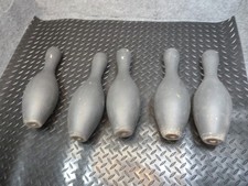 Used Bowling Pins Set Of 5 Great For Decor. Or Target Practice