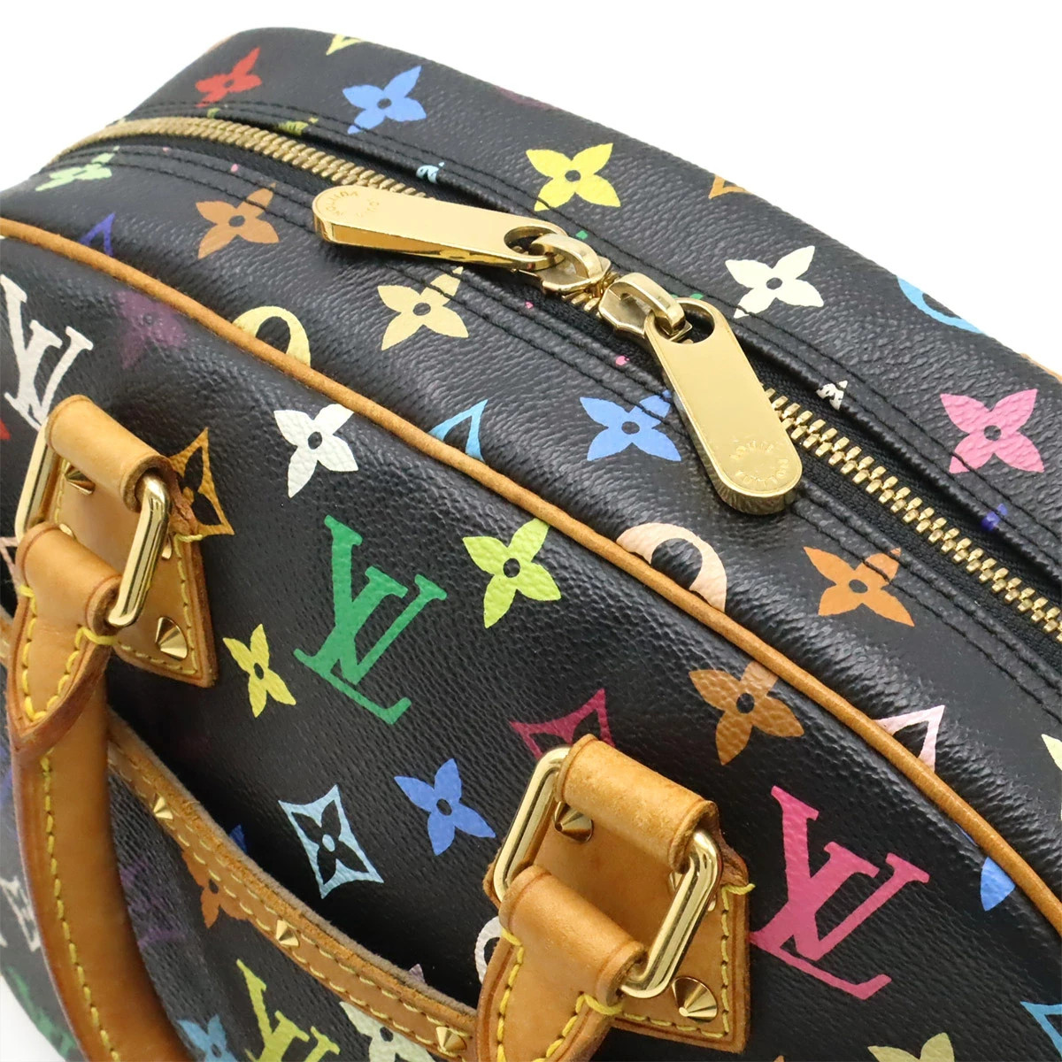 Louis Vuitton LV Monogram Multicolor Trouville Hand Bag Noir Black