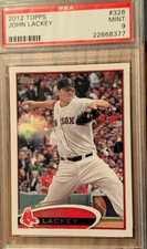 2012 Topps John Lackey Rainbow Error PSA 9