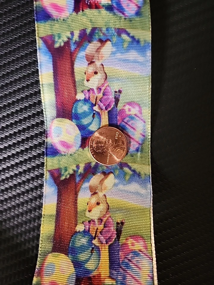 Easter Ribbon Multicolor Easter Bunnies 2"  Wide Wired Edge 2 Rolls 6 YARDS - Image 2 of 4