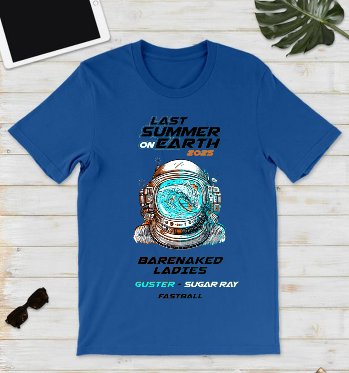 Barenaked Ladies 2025 Last Summer On Earth Tour T Shirt Blue Size