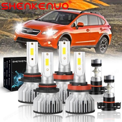 For Subaru XV Crosstrek 2013-2015 Combo 6x LED Headlight High Low Fog