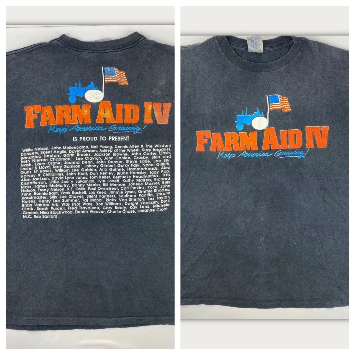 Neil Young Willie Norah 他 FARM AID 25シャツ NWOT Vtg 2003 Farm Aid Shirt Tour Band Rock Willie Nelson