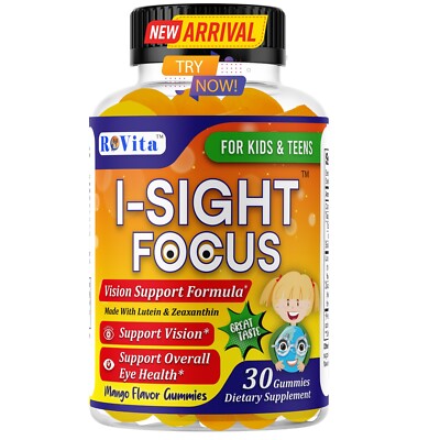 I-SIGHT FOCUS Kids Eye Health 30Gummies with Lutein & Zeaxanthin Vision Support