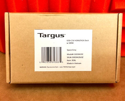 Targus Universal USB-C Docking Station - (DOCK419USZ)  New!