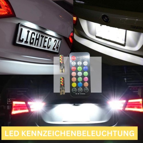2x RGB LED Nummerschildleuchte 12vW5W T10 für DAIHATSU CHARADE IV (G200, G202)