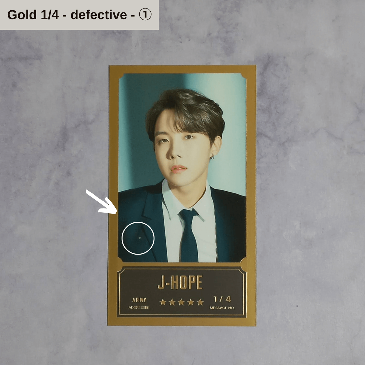 BTS 2020 Bang Bang Con The Live Official Message Photo Card - J