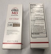 2 Elta MD UV Clear DEEP TINTED Broad Spectrum SPF 46 Facial Suncreen 1.7oz 04/26