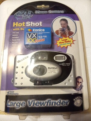 Sakar Hot Shot 35mm Camera Built In Flash Gear To Go Large Viewfinder Megaview