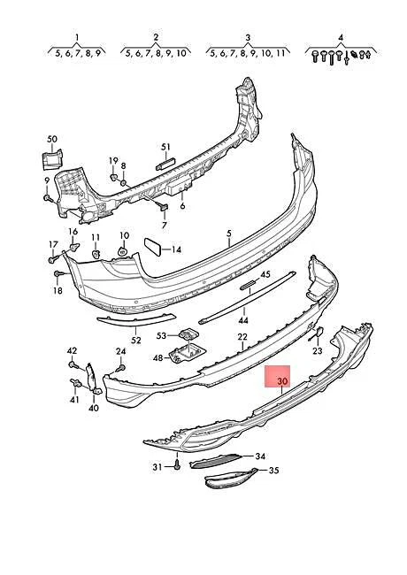 Genuine AUDI Q3 Sportback F3B F3N Rear diffuser 83A807568E9B9 | eBay