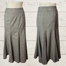 Falda midi acanalada Focus 2000 Glen a cuadros Academia Carrera Preppy Y2K