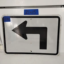 Authentic Traffic Highway Road Street Arrow Sign 90Degree Left 21" X 15" 12-140