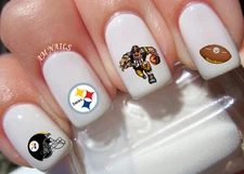 Pittsburgh Steelers Nail Art Stickers Transfers Decals Set of 46 - A1327