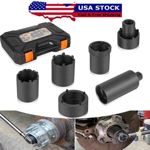 6pcs Spindle Nut 41660D 4WD Socket Puller Set 4-Lug Locknut 4543A for ...