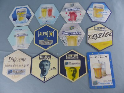 Lot of 12 different HOEGAARDEN beer mats beer felt beer deck B79