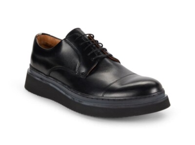 Hugo Boss Konnor Leather Derby Black Lace Up Casual Men's Shoes Size US 13 EU 46