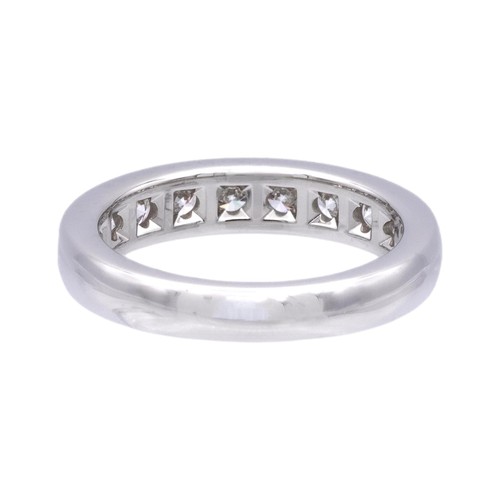 Tiffany & Co. Platinum Channel-Set 9 Stone Round Diamond .81ct Band Ring 3.9 mm - Picture 4 of 9