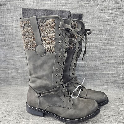 Patrizia by Spring Step Flurryball Gray Lace Up Boots Women's Size US 10/ EU 41