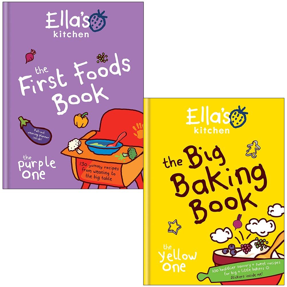 Ella's Kitchen 2 Books Collection Set (First Foods Book, Big Baking Book) HB NEW