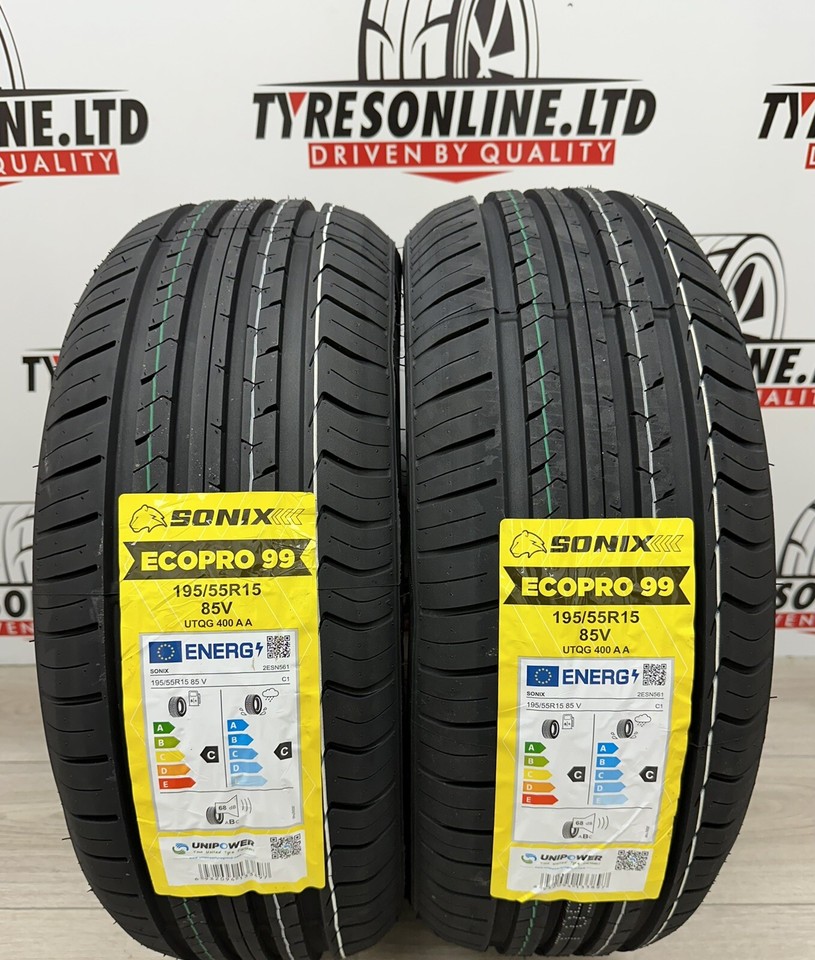 2 X 195 55 15 SONIX 85V 195/55R15 BRAND NEW PERFORMANCE M+S 1955515 ...