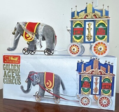 Vintage LE Steiff Golden Age Of The Circus (5) Wagons & Animals w