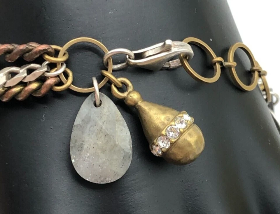 Pulsera Silpada Garden Party Link Plata Esterlina Metal Mixto Tricolor Foto 3 de 4