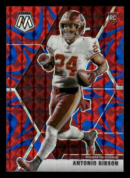 2020 Panini Mosaic #227 Antonio Gibson Rookie Prizm Reactive Blue Washington