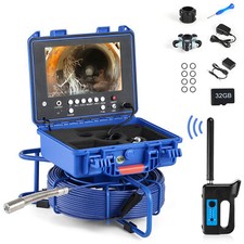 9 in Self-Leveling Sewer Camera w 512Hz Locator 164ft/50m Digital Length Counter