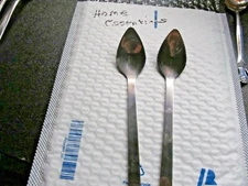 * Stainless Essential Home Target 2 GRAPEFRUIT Spoons + 2  Sleek Plain Flat Tip