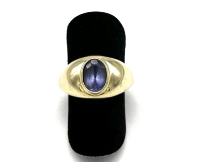 585/- 14kt Gold Ring, Amethyst, oval, Gr. 53, Damen, guter Zustand.