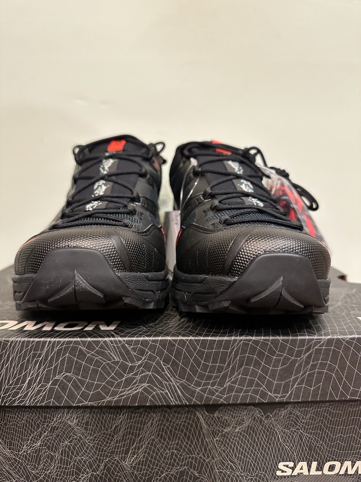Kith for Salomon XT 4K uomo taglia 10 5 nero scarabeo rosso fuoco nuovo con scatola