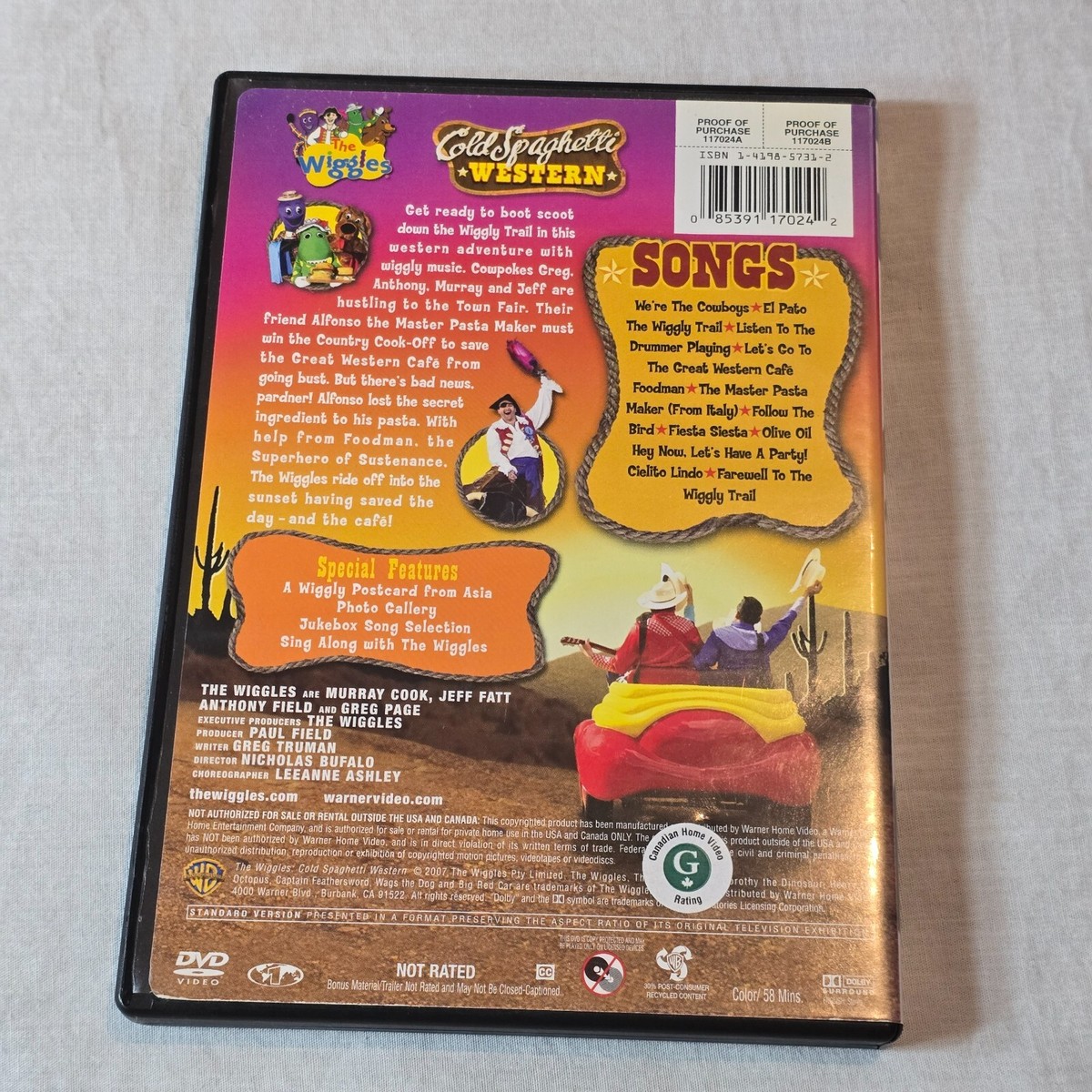 The Wiggles - Cold Spaghetti Western (DVD, 2007) for sale