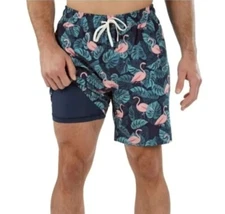 NWT Members Mark Mens XXL  UPF 50 Quick Dry Swim Trunks Shorts Flamingo