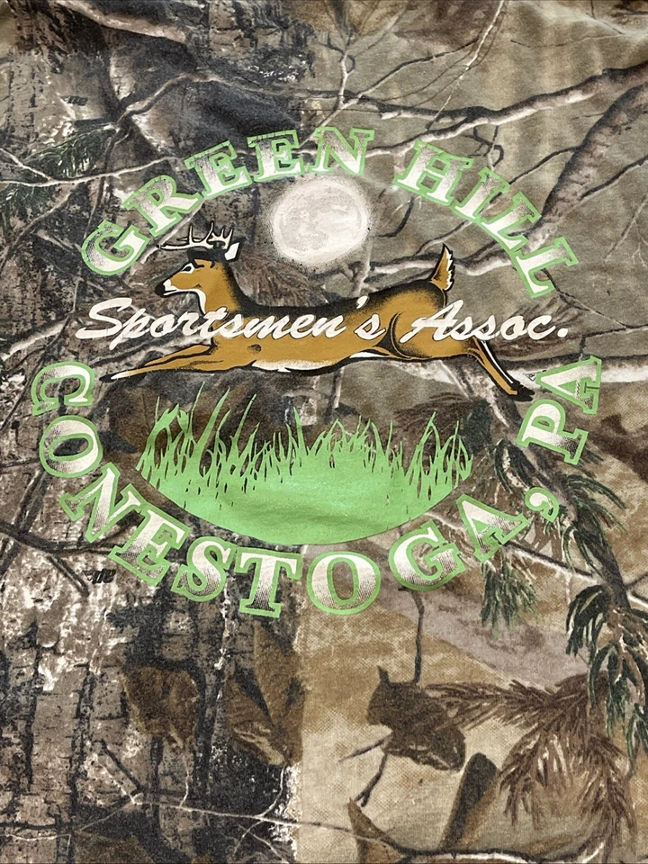 Code V 5 Camouflage Camo T- Shirt Green Hill Sportsmen’s Assoc. Conestoga, PA XL - Image 2 of 4