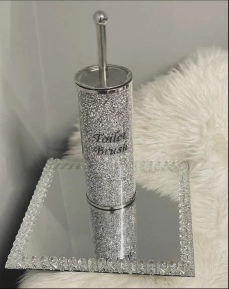 Glitter toilet cheap brush holder
