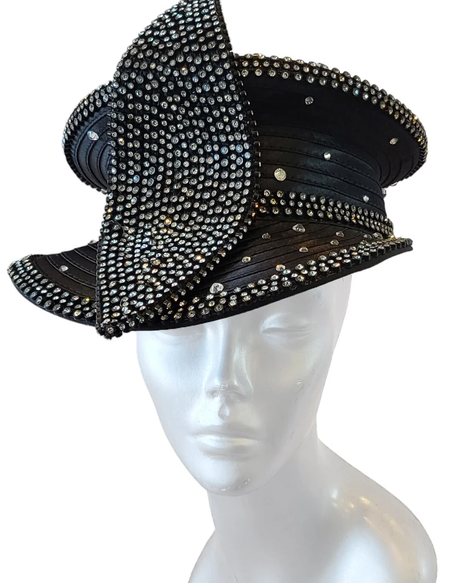 Designer satin ribbon hat for church/ Kentucky Derby designer couture Silver Designer Couture Easter, Mothers Day, weddings Kentucky  main image 2