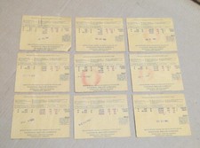Six 1951 National Biscuit Co. Pay Stubs, Nabisco, Portland Oregon