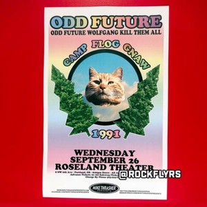 ODD FUTURE 2012 Concert Promo 11x17 Street Poster. Portland Oregon.