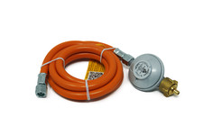 Cavagna Gasdruckregler Typ 694 - 30mbar 1,5kg/h + Gasschlauch 1/4" 100cm 1000mm