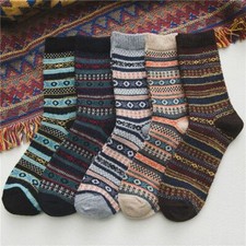 5 Pack Mens Wool Blend Cashmere Socks Warm Thick Casual Thermal Soft Socks