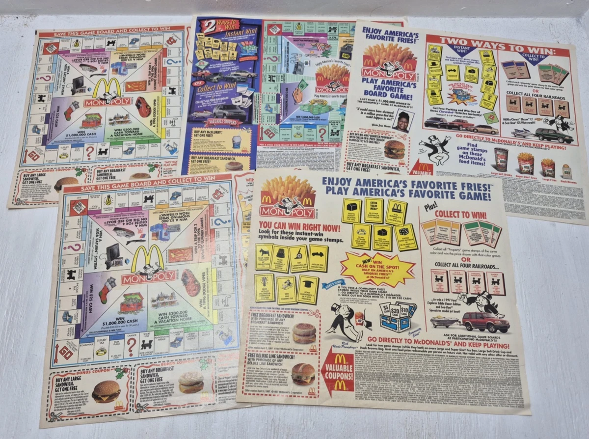 McDonalds Monopoly Pieces for sale | eBay McDonalds Monopoly Pieces for sale | eBay