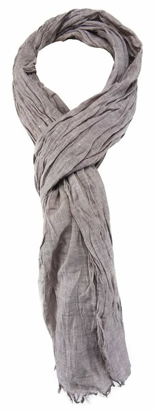 Tigertie - Gecrashter Schal In Grau Einfarbig - Gr. 180 X 50 Cm-image