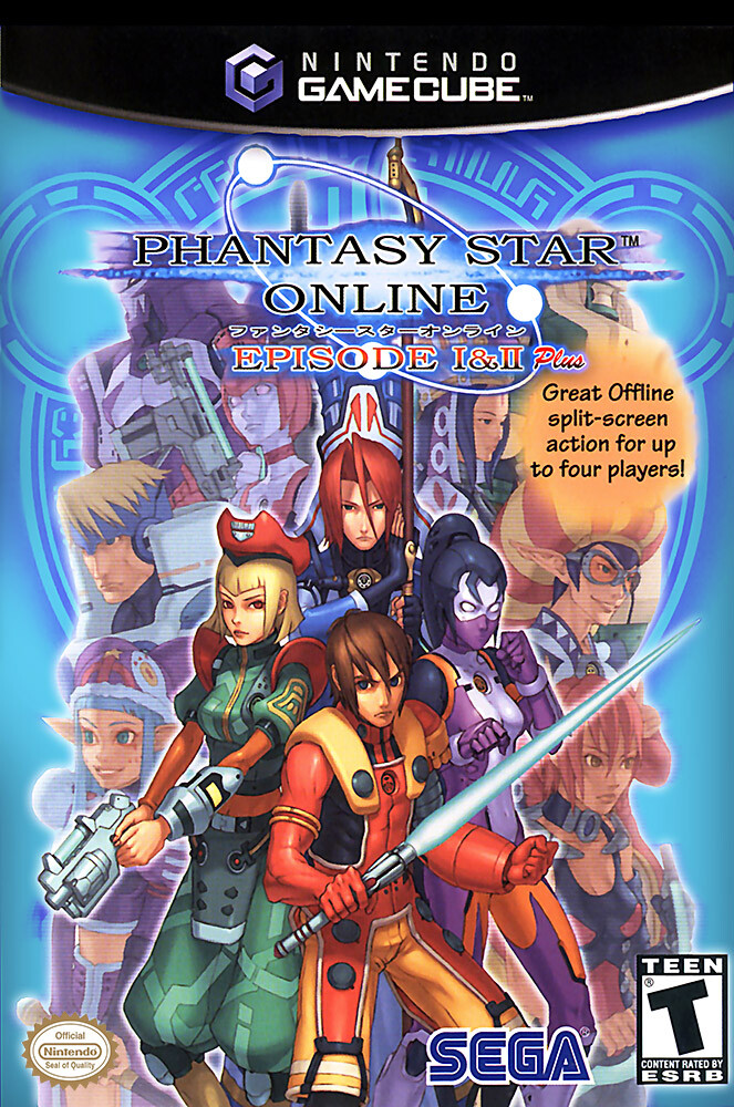 Phantasy Star Online Episode I & II GameCube BOX ART POSTER MADE